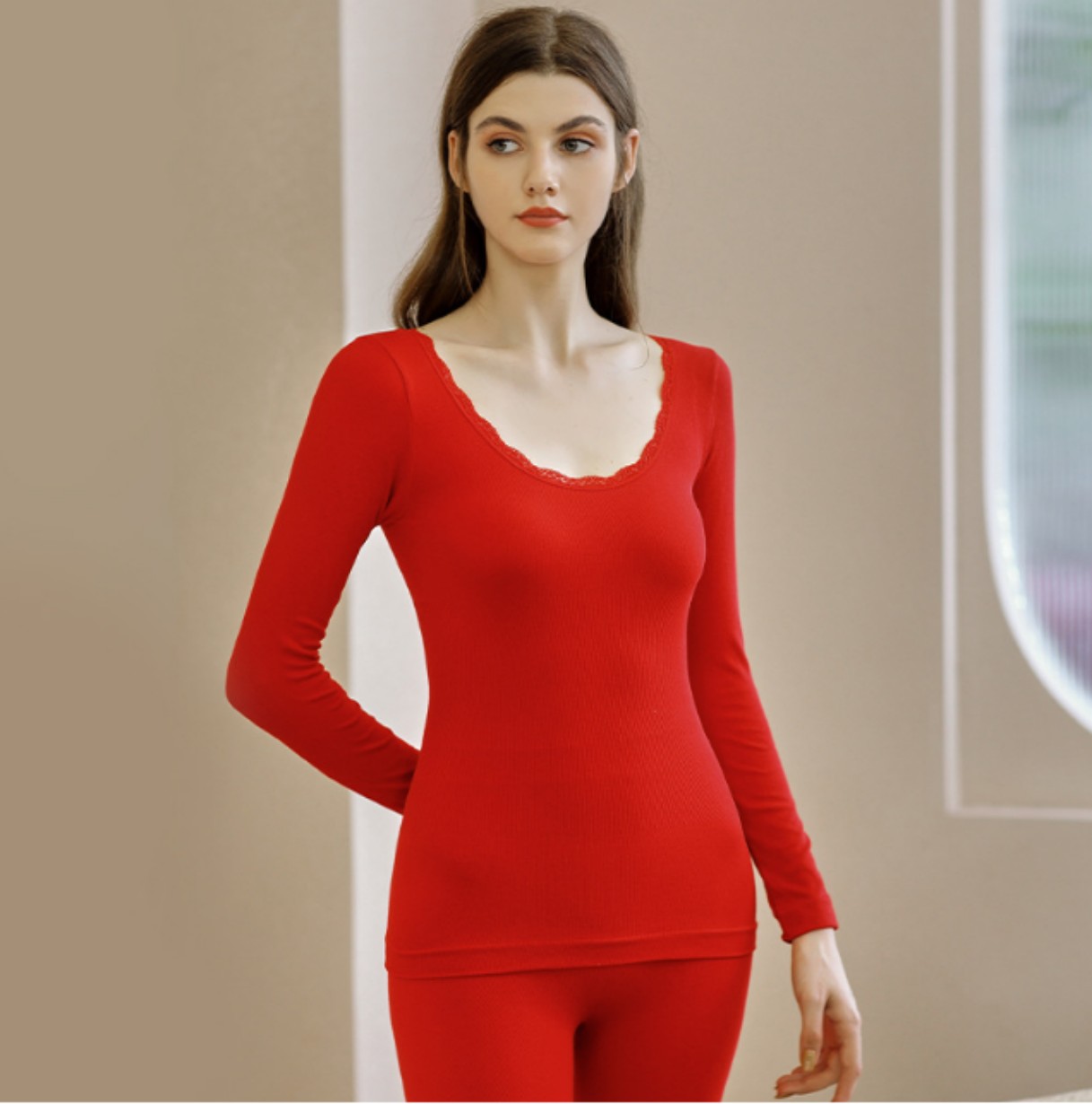 Womens Thermal Underwear Set Seamless Warm Long Johns Two Piece